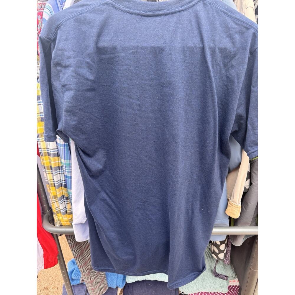 Machu Picchu PERU Travel T-Shirt L Men's Blue Short Sleeve (XL fits like Large) - Picture 4 of 4
